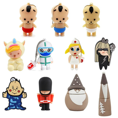 Clé USB JASTER Cartoon Fille & Garçon 4Go à 64Go, design créatif et coloré
