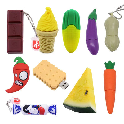 Clé USB JASTER Fruits & Légumes 4Go à 64Go, design cartoon et créatif