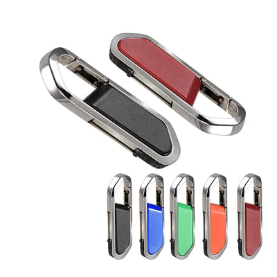 Clé USB JASTER Métal & Cuir 4Go à 128Go, design rotatif et portable