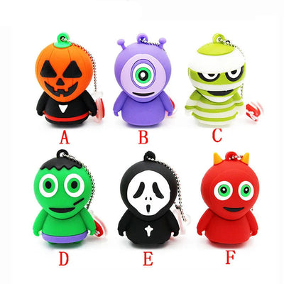 Clé USB JASTER fantôme 4Go à 32Go, design cartoon Halloween