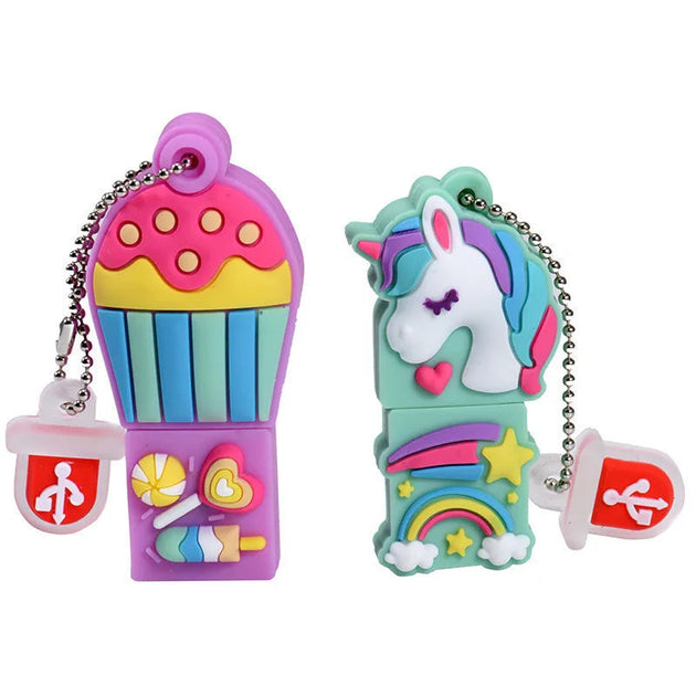 Clé USB Licorne 16Go – Tendance – Flash Drive – Blanc – Générique