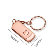 Clé USB Métal Haute Vitesse 16Go à 128Go – Design Rotatif et Élégant