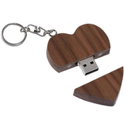 Clé USB Bois en Forme de Cœur 4Go à 128Go – Design Élégant et Personnalisable