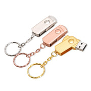 Clé USB Métal Haute Vitesse 16Go à 128Go – Design Rotatif et Élégant