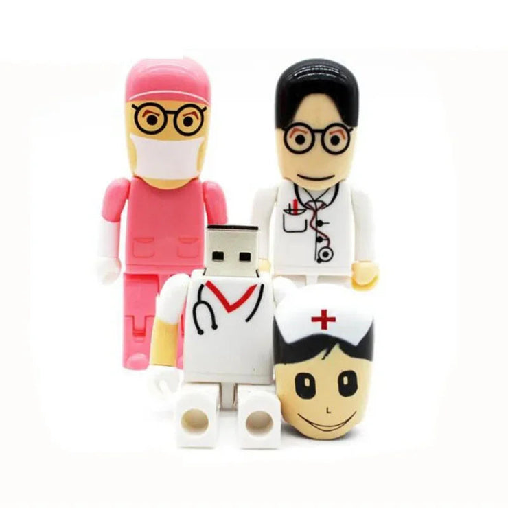 Clé USB Mini Médecin 4Go à 64Go – Design Cartoon Infirmier