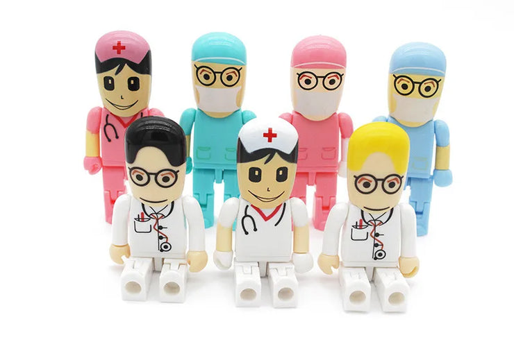 Clé USB Mini Médecin 4Go à 64Go – Design Cartoon Infirmier