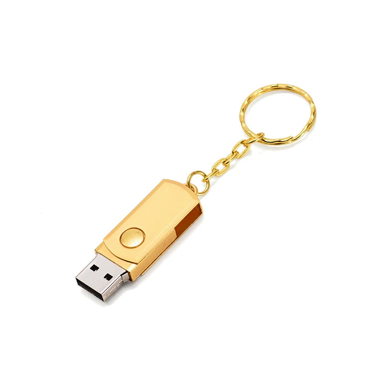 Clé USB Métal Haute Vitesse 16Go à 128Go – Design Rotatif et Élégant