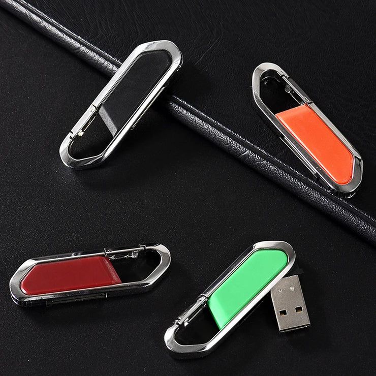 Clé USB Métal & Cuir 4Go à 128Go – Design Rotatif et Portable