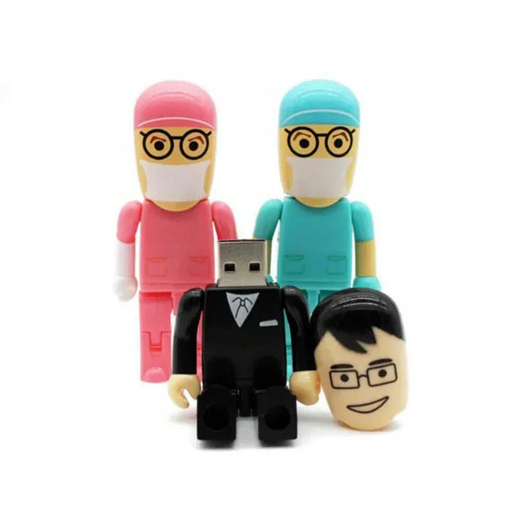 Clé USB Mini Médecin 4Go à 64Go – Design Cartoon Infirmier