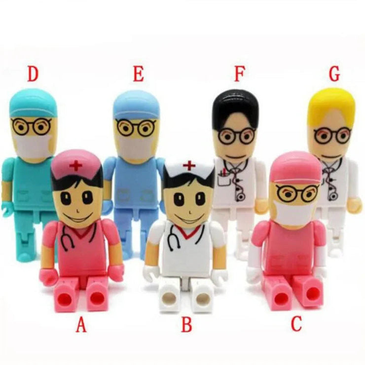 Clé USB Mini Médecin 4Go à 64Go – Design Cartoon Infirmier