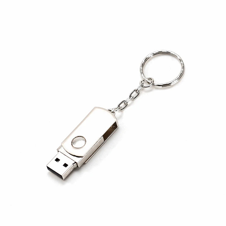 Clé USB Métal Haute Vitesse 16Go à 128Go – Design Rotatif et Élégant