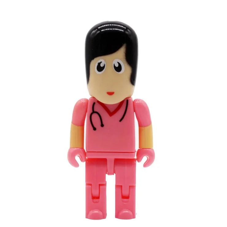 Clé USB Mini Médecin 4Go à 64Go – Design Cartoon Infirmier