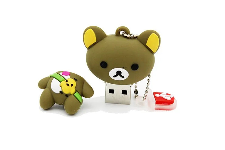 Clé USB Ours Cartoon 4Go à 64Go – Design Créatif et Amusant