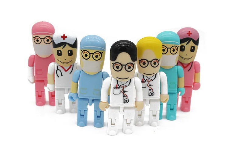 Clé USB Mini Médecin 4Go à 64Go – Design Cartoon Infirmier