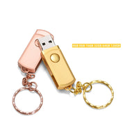 Clé USB Métal Haute Vitesse 16Go à 128Go – Design Rotatif et Élégant