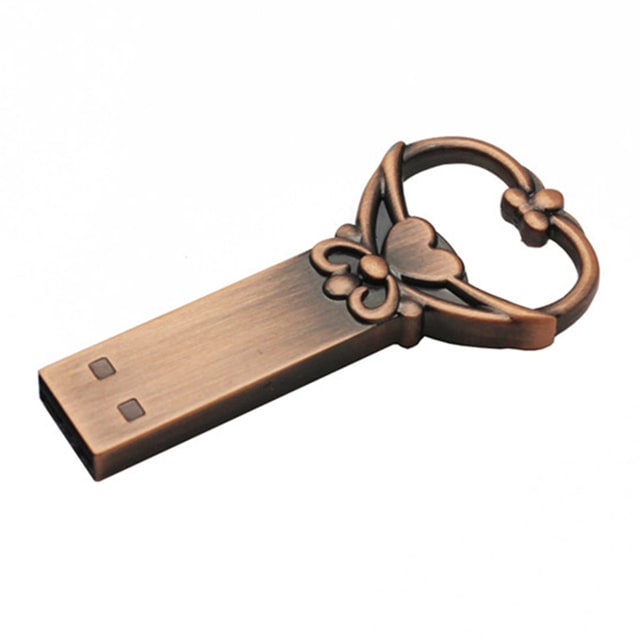 Clé USB Cuivre Cœur d'amour