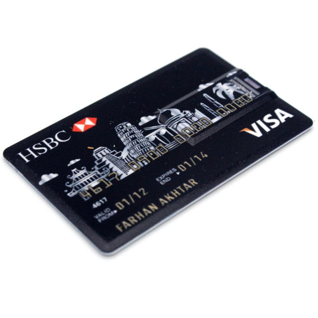 clé usb carte de credit moderne visa