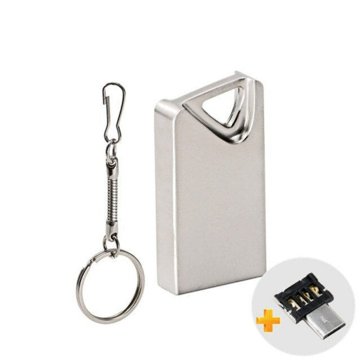 clé USB grise solide avec USB C OTG - Clé USB fantaisie 